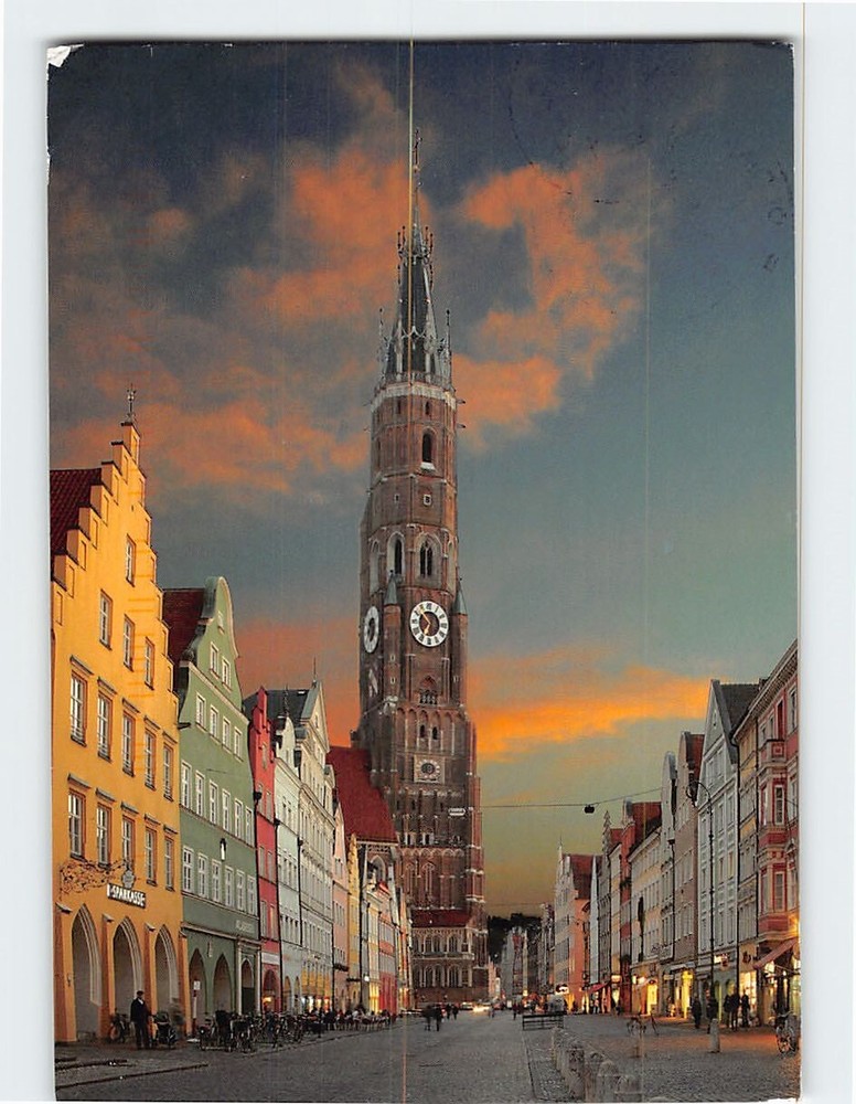 Postcard St. Martin's Church Landshut Germany