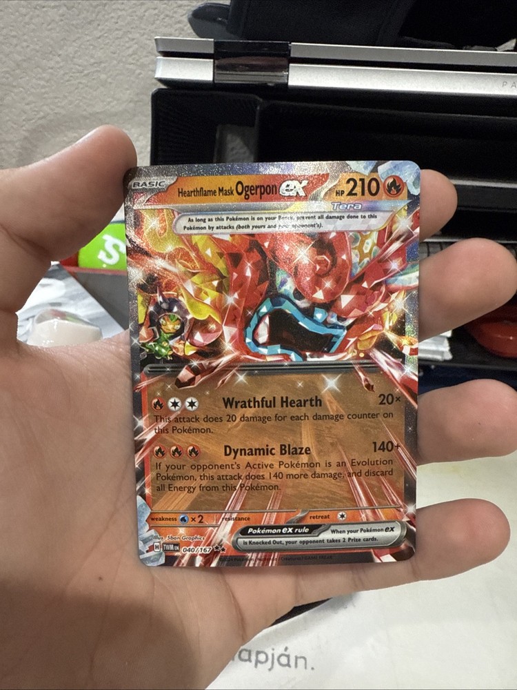 Hearthflame Mask Ogerpon ex 040/167 Sv06 Twilight Masquerade Holo Rare Pokemon Card