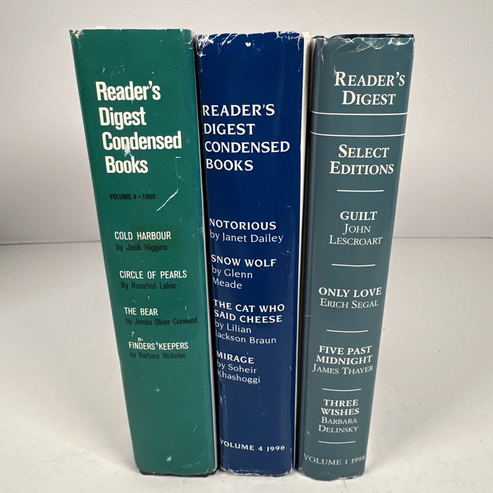 3 Volume Set Of Readers Digest Condensed Books 1990s