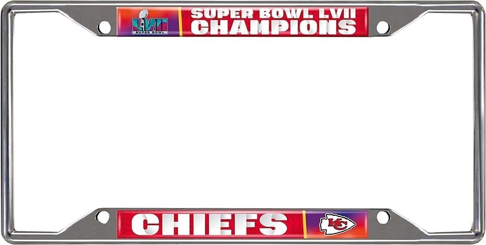 Kansas City Chiefs 2023 Super Bowl LVII Champions Metal License Plate Frame...