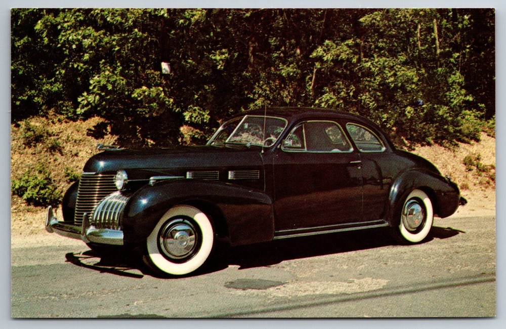 1940 Cadillac Club Coupe Roaring 20 Autos NJ Museum Postcard
