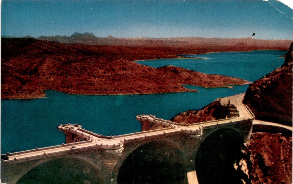 Coolidge Dam, Arizona, Frye & Smith Ltd., San Diego, California, Postcard