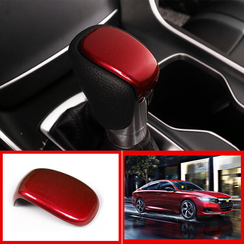 For Honda Accord 2018-2022 Glossy Red Center Console Gear Shift Knob Head Cover