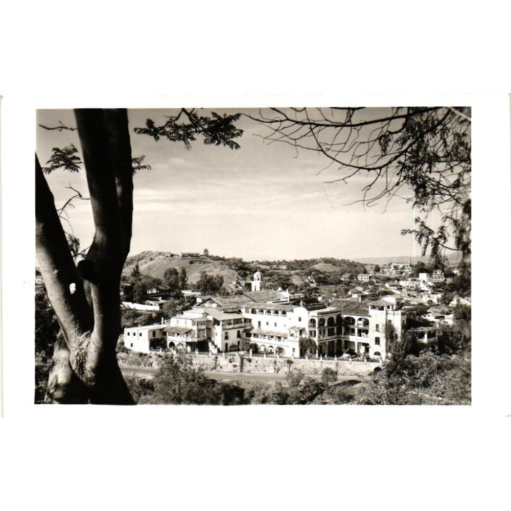 Vintage Posada de la Mision Taxco Mexico Postcard Black White RPPC Architecture