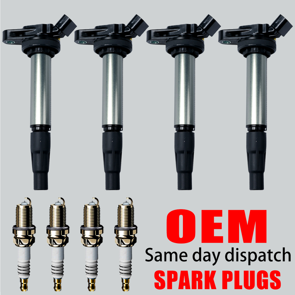 4X OEM Ignition Coil & Iridium Spark Plug Kit for Toyota Corolla Prius 1.8L UF596
