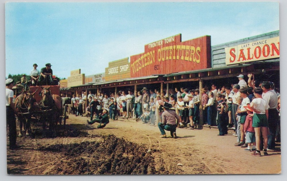 Frontier Town Adirondacks NY Cowboy Shootout Dexter Press Postcard