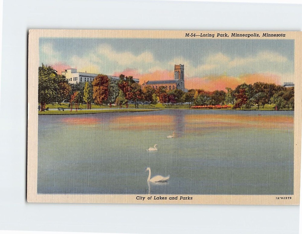 Postcard Loring Park Minneapolis Minnesota USA