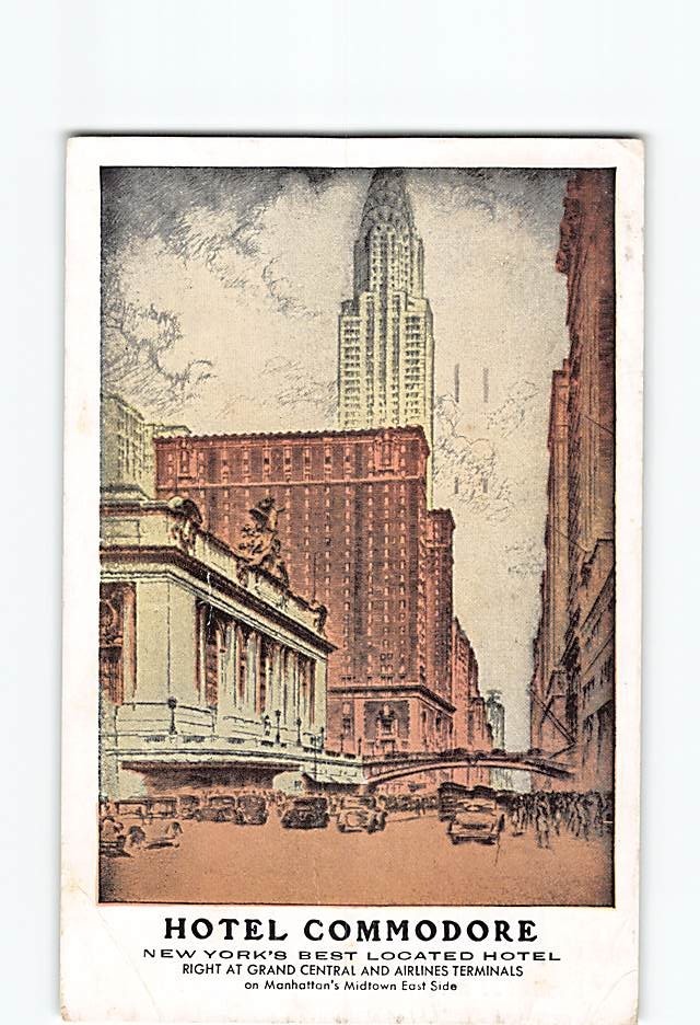 Postcard Hotel Commodore Manhattan NYC New York City USA North America