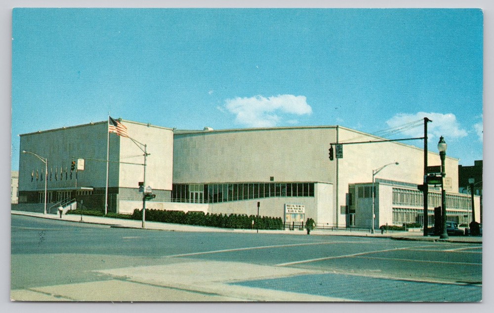 Rochester NY War Memorial Auditorium Plastichrome Postcard George Scott