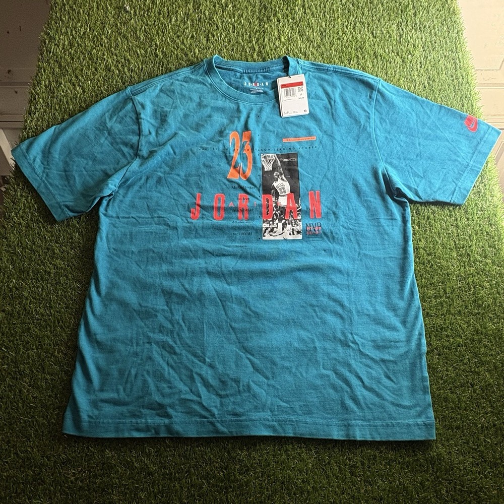Nike Air Jordan Blue Graphic Tee Shirt Size Large Men's  NWT