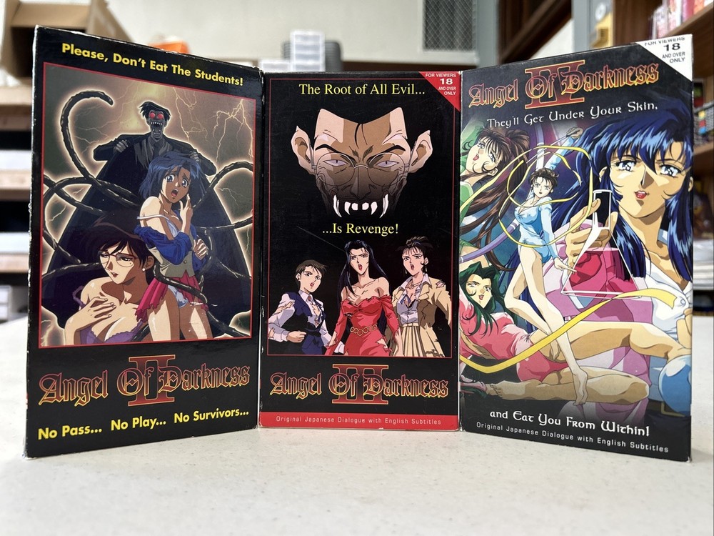 Angel Of Darkness VHS Lot Of 3 Horror Anime 18+ 90s. II , III, IV