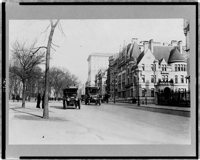 Photo:New York City NY 1913 Fifth Ave Street Scene with Two Buses