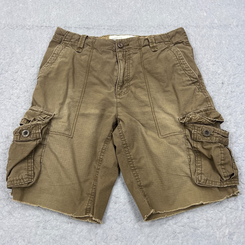 Aeropostale Cargo Shorts Mens 34 Brown Baggy Y2K 11