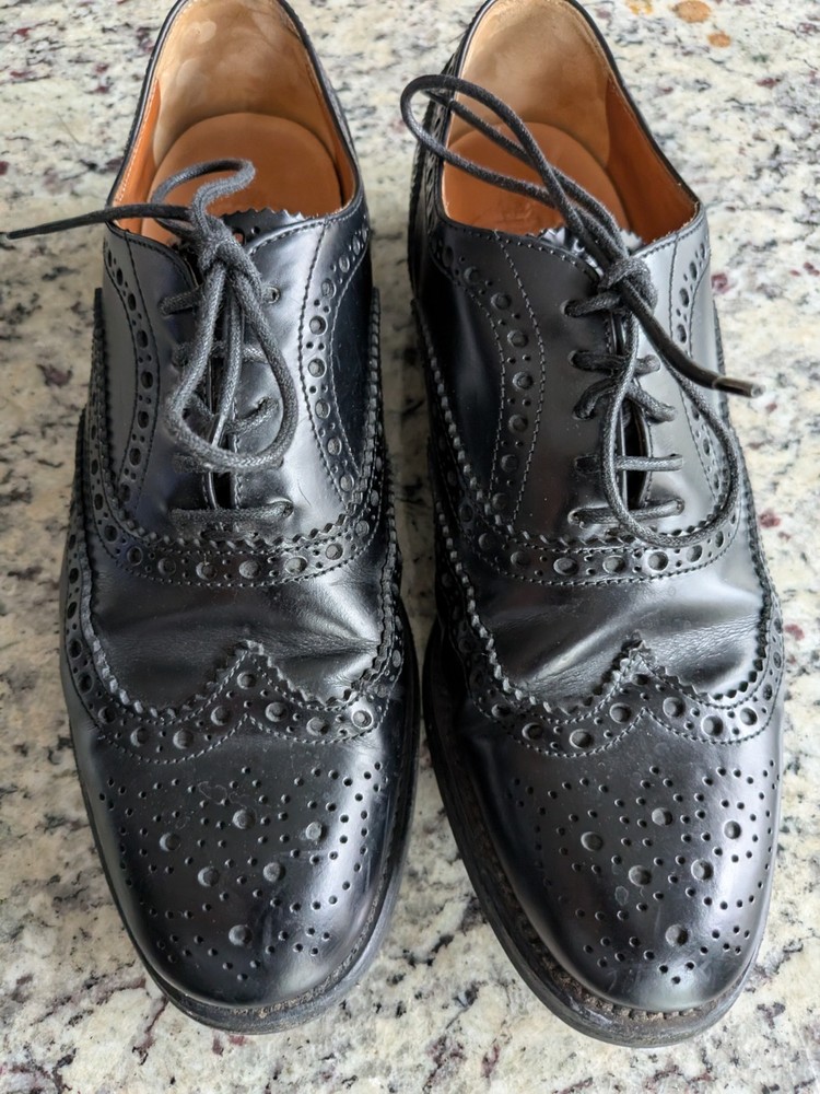 Church's 'Bess' Black  leather women's Oxford dress shoes EU 37 USA 7 Uk 4