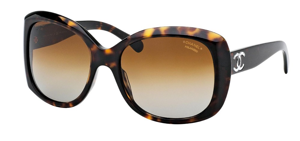 New CHANEL CH 5183 714/T5 59mm Brown Havana Polarized Sunglasses Italy