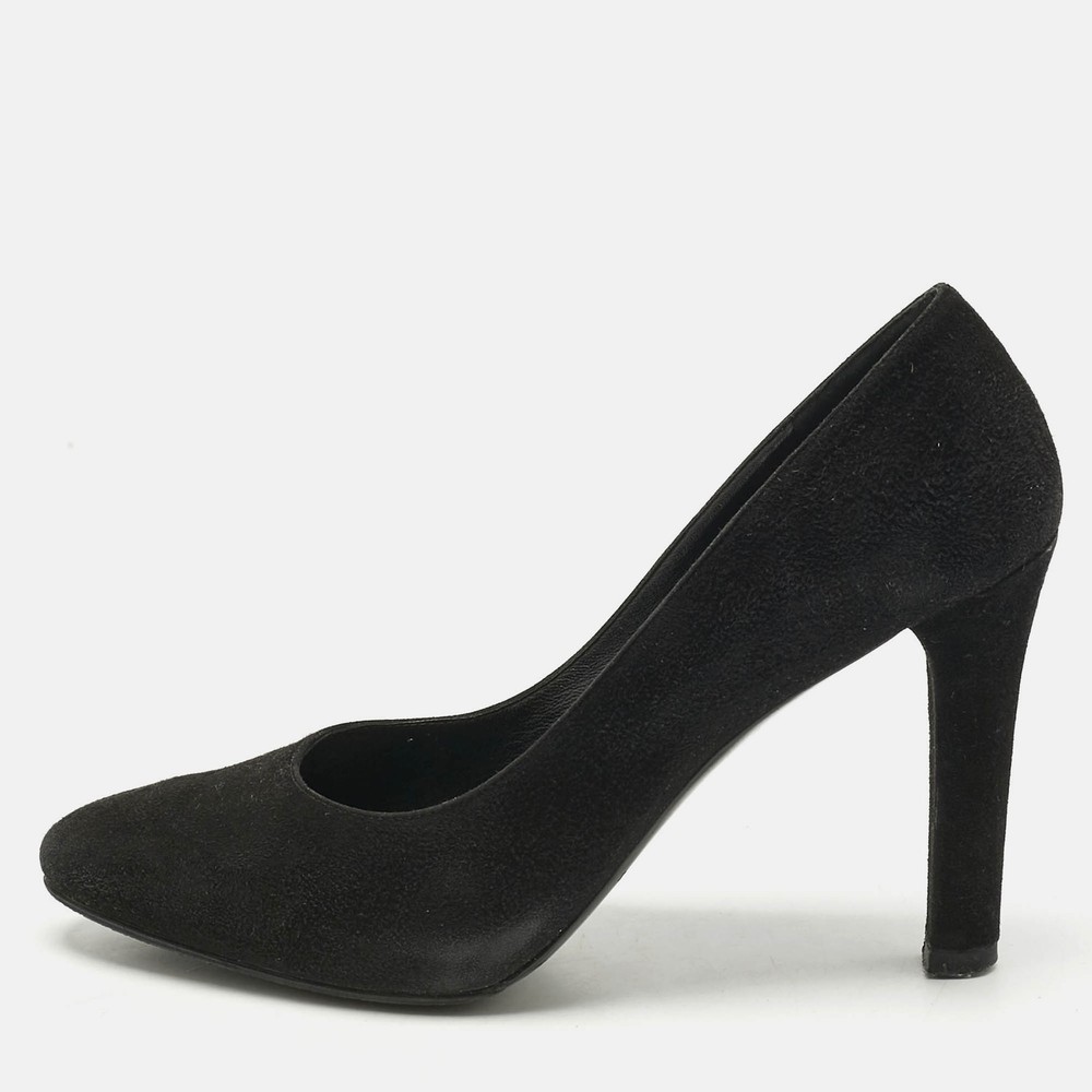 Ralph Lauren Collection Black Suede And Leather Pumps Size 38