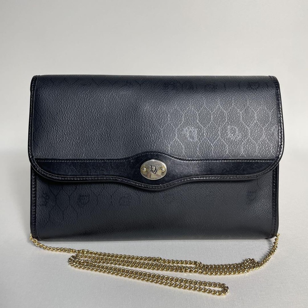 Dior Black Honeycomb Pattern Shoulder Bag Classic Designer Handbag
