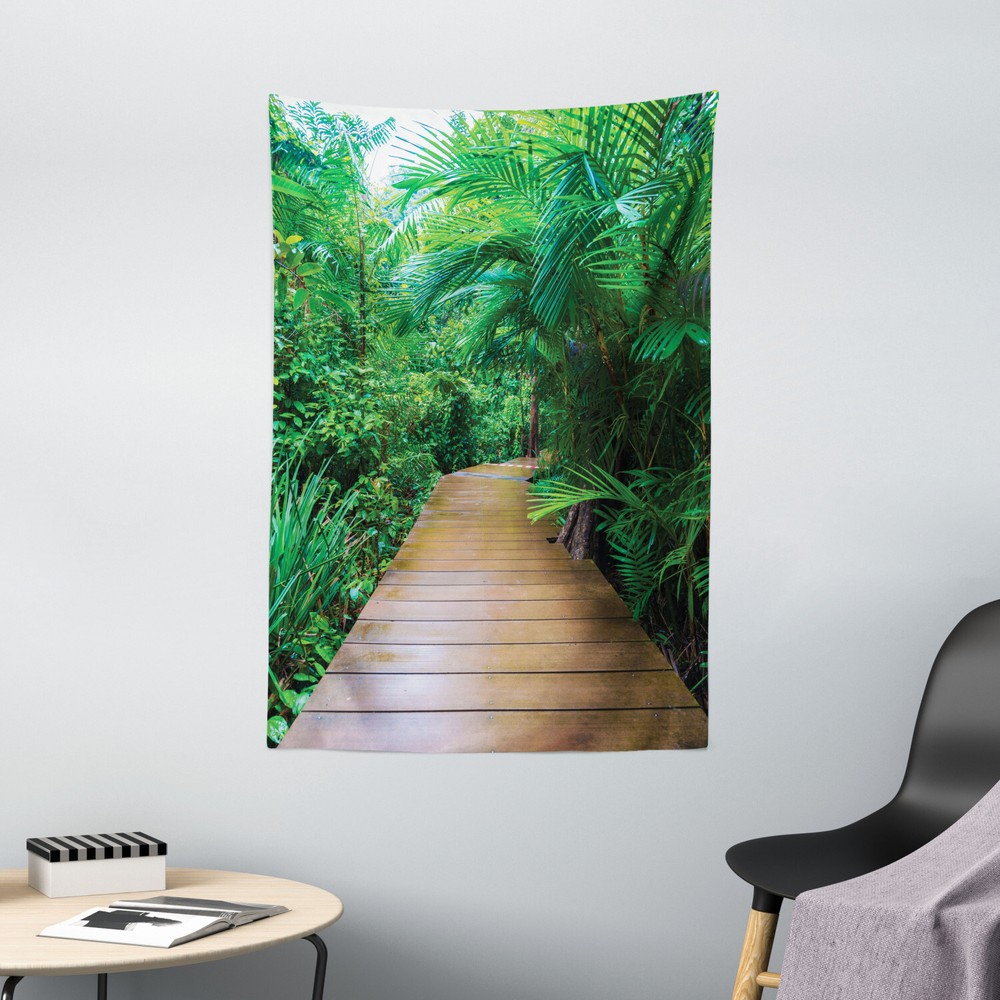 Tropic Tapestry Timber Jetty Wild Exotic Print Wall Hanging Decor