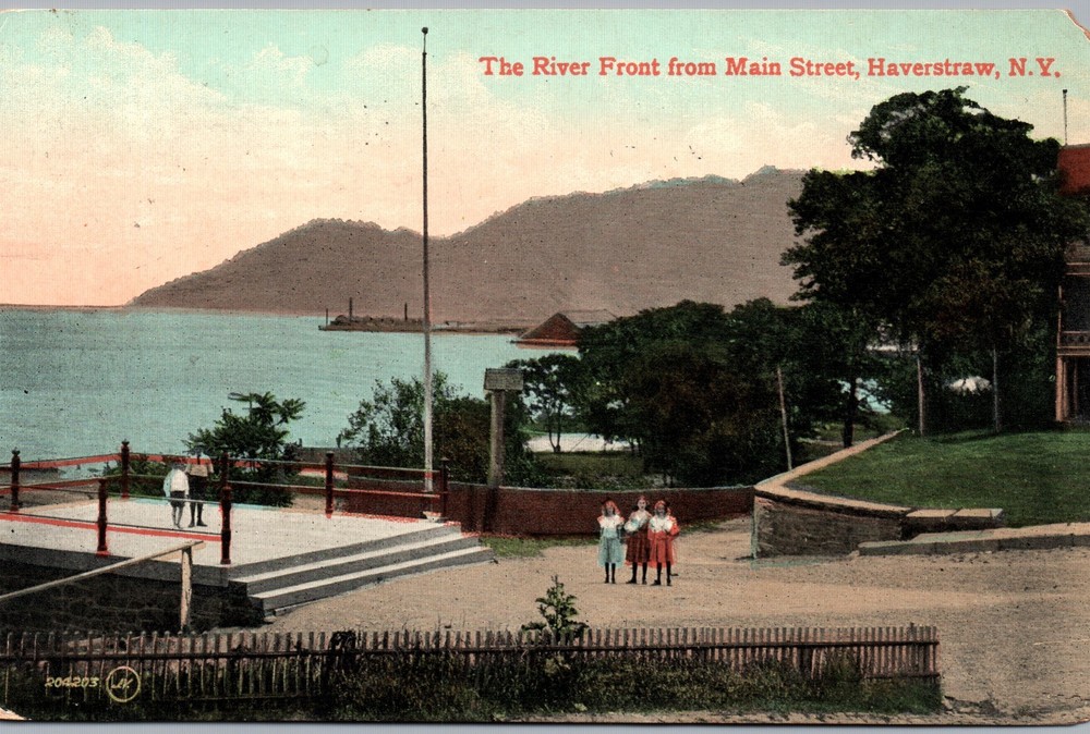 Haverstraw, New York - Hudson River View from Main Street - 1908 Postcard