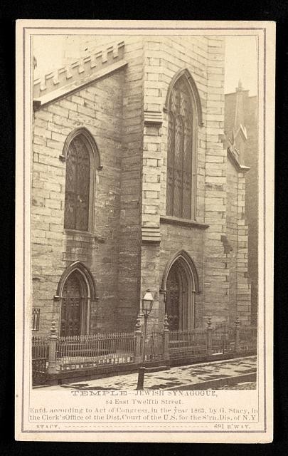 Photo:Temple-Jewish Synagogue, 84 East Twelfth Street / Stacy 691 B'way.