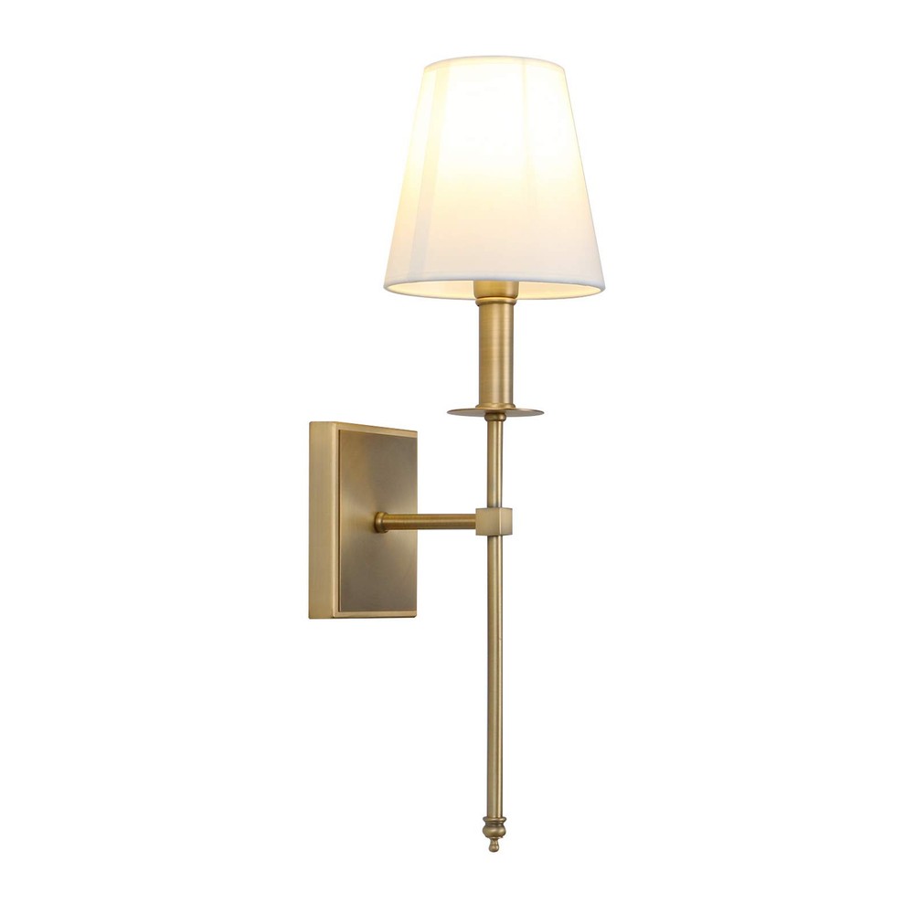 Single Classic Rustic Industrial Wall Sconce Lighting Fixture with Flared Whi...