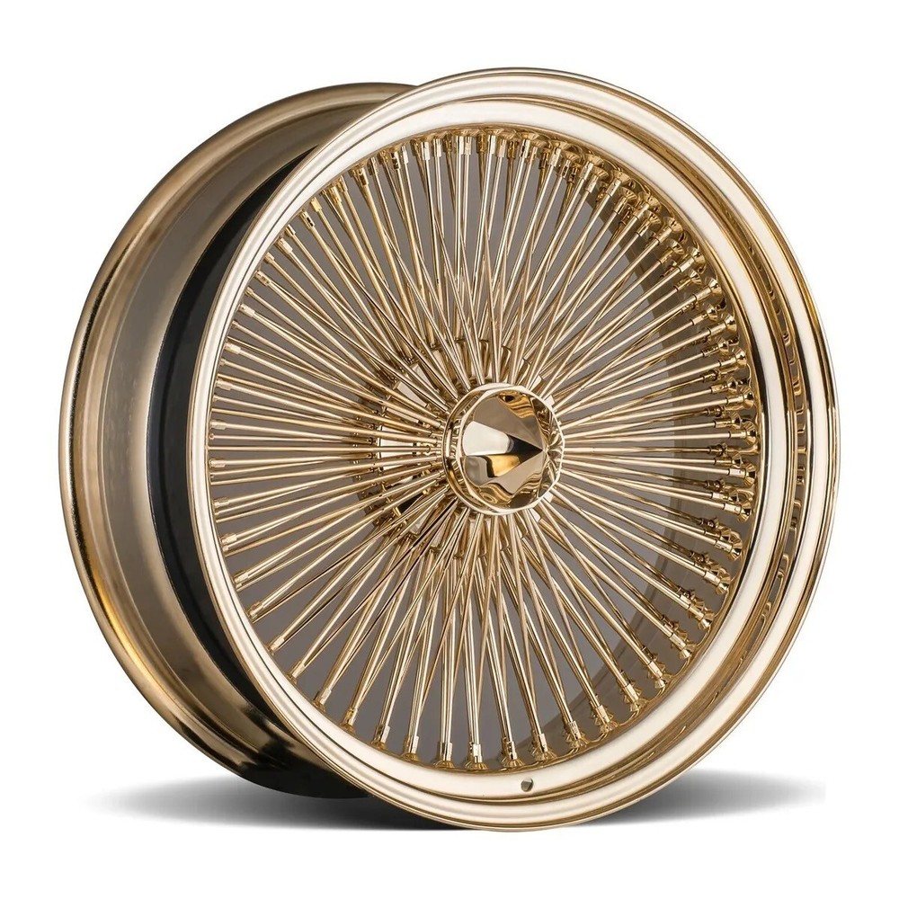 22X8 WARRIOR WIRE WHEELS 150 SPOKE ALL GOLD