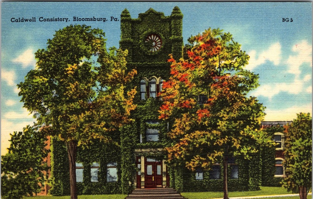 Bloomsburg PA-Pennsylvania, Caldwell Consistory, Vintage Postcard