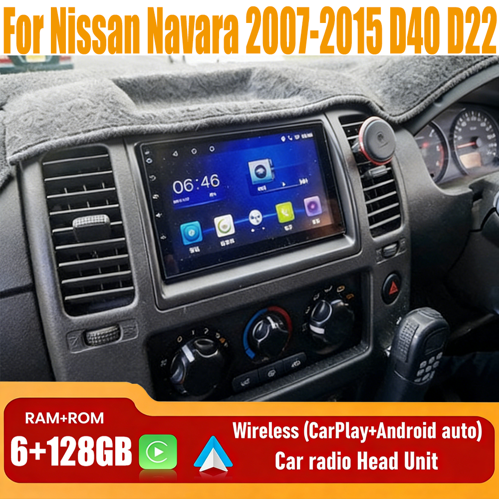 7''Wireless Carplay Android Auto Ridio Head Unit For Nissan Navara 2007-2015 D40