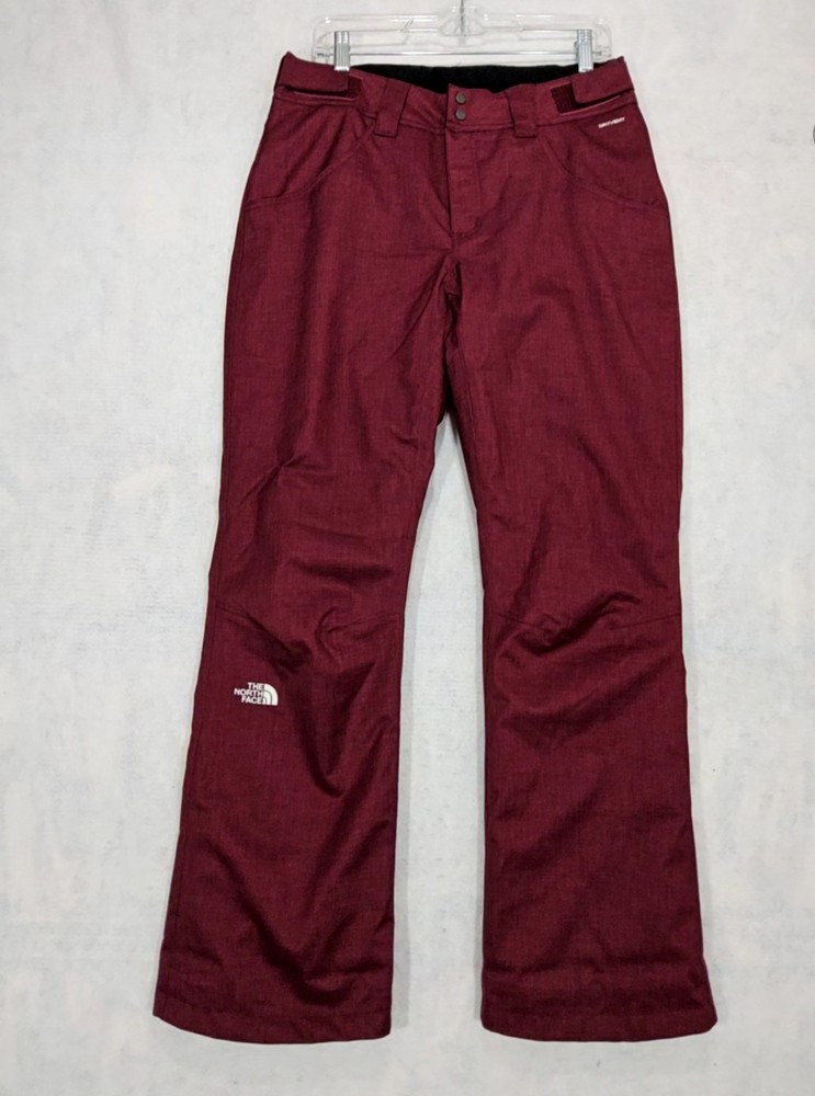 North Face Dry Vent Womens Ski Pants M Waterproof  Snow Bootcut Burgundy Red