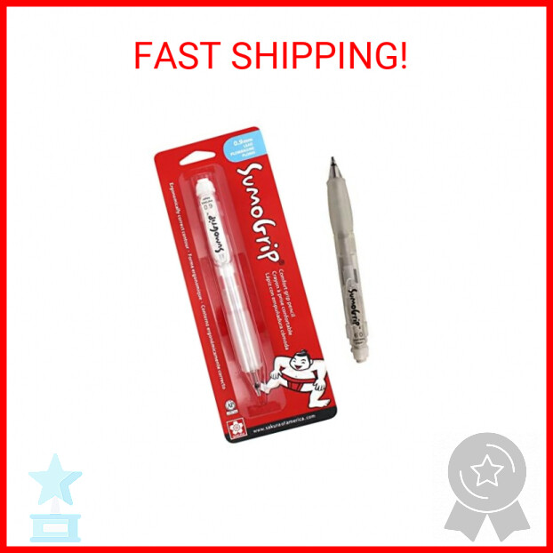 Ergonomic Mechanical Pencil with Comfort Grip - 0.9 mm - Clear