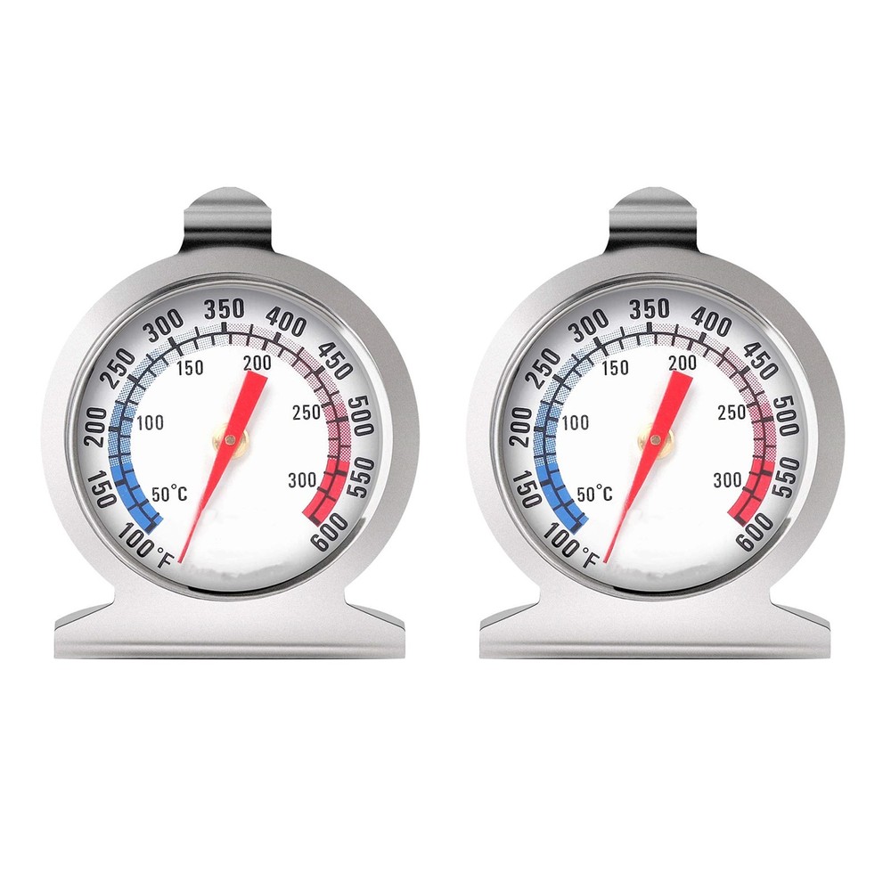 Portable Oven Thermometer 50-300°C/100-600°F Stainless Steel Temperature Gauge