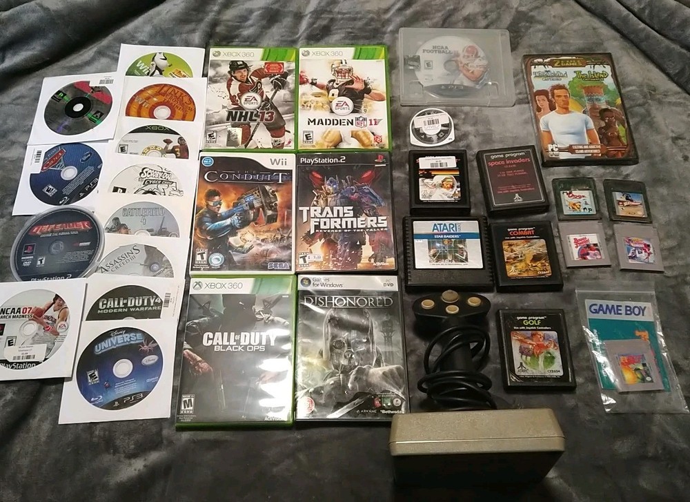 Huge Video Game Lot 30+ Items Controls Wii PS3 PS4 Xbox 360 Etc Mixed TESTED 90%