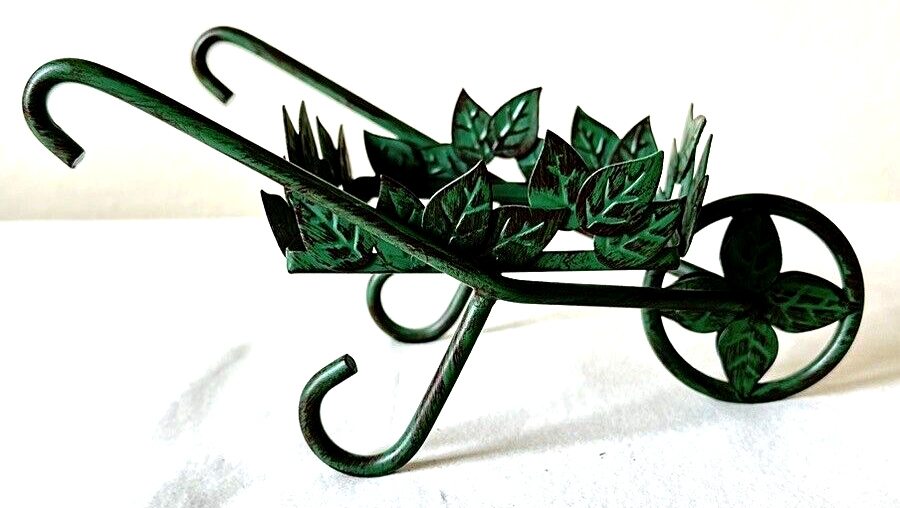 Decorative METAL WAGON PLANTER Farmhouse Garden Display Plant Flower Pot Decor