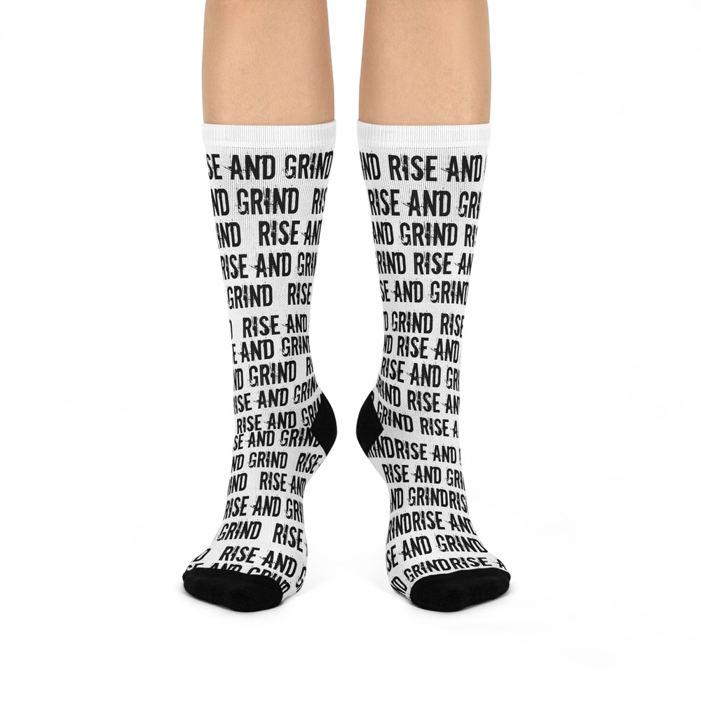 Rise and Grind Soft Cushioned Crew Socks for All-Day Comfort