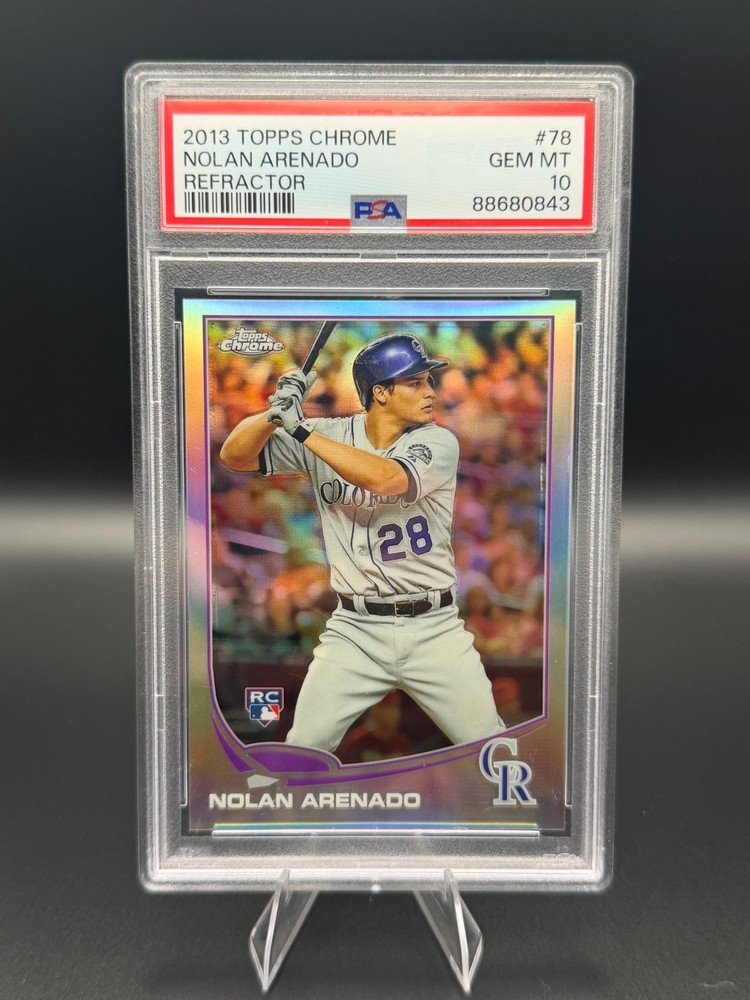 2013 Topps Chrome Nolan Arenado Refractor RC PSA 10 GEM MINT Rockies #78