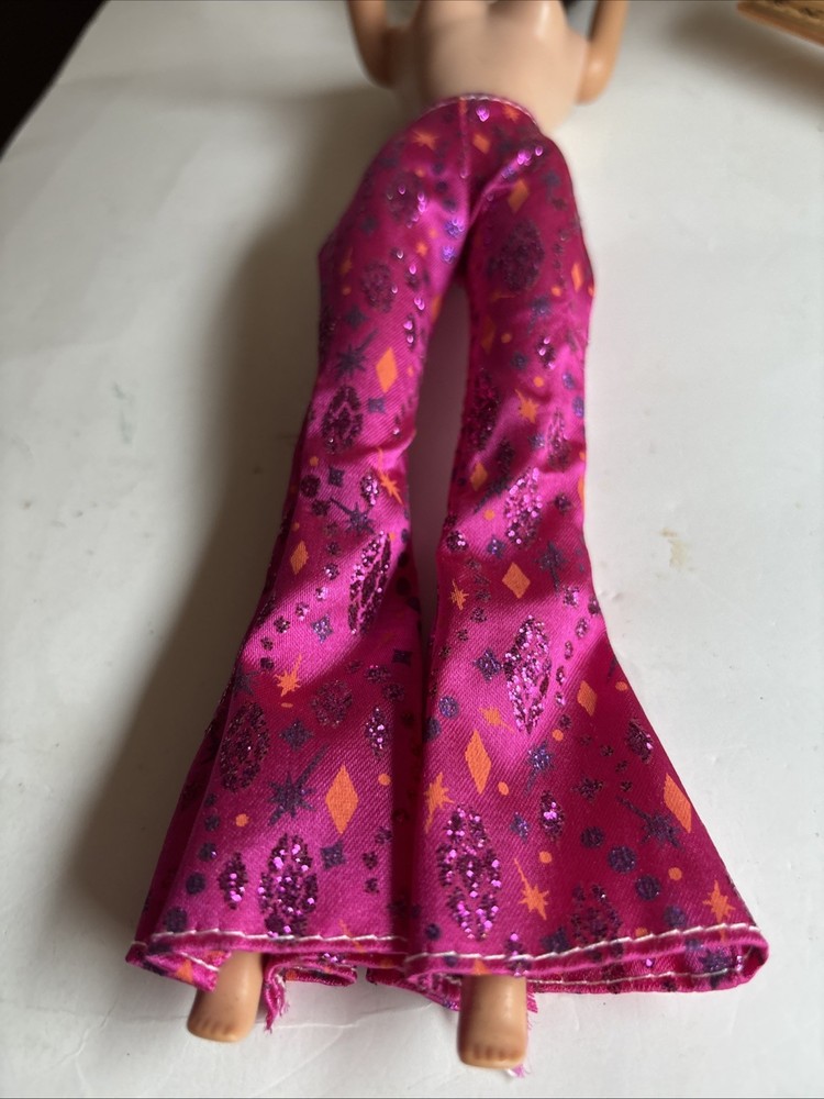 Sparkly Bell Bottom Pants Fits 11 1/2 Inch Fashion Doll Used May Smell Musty