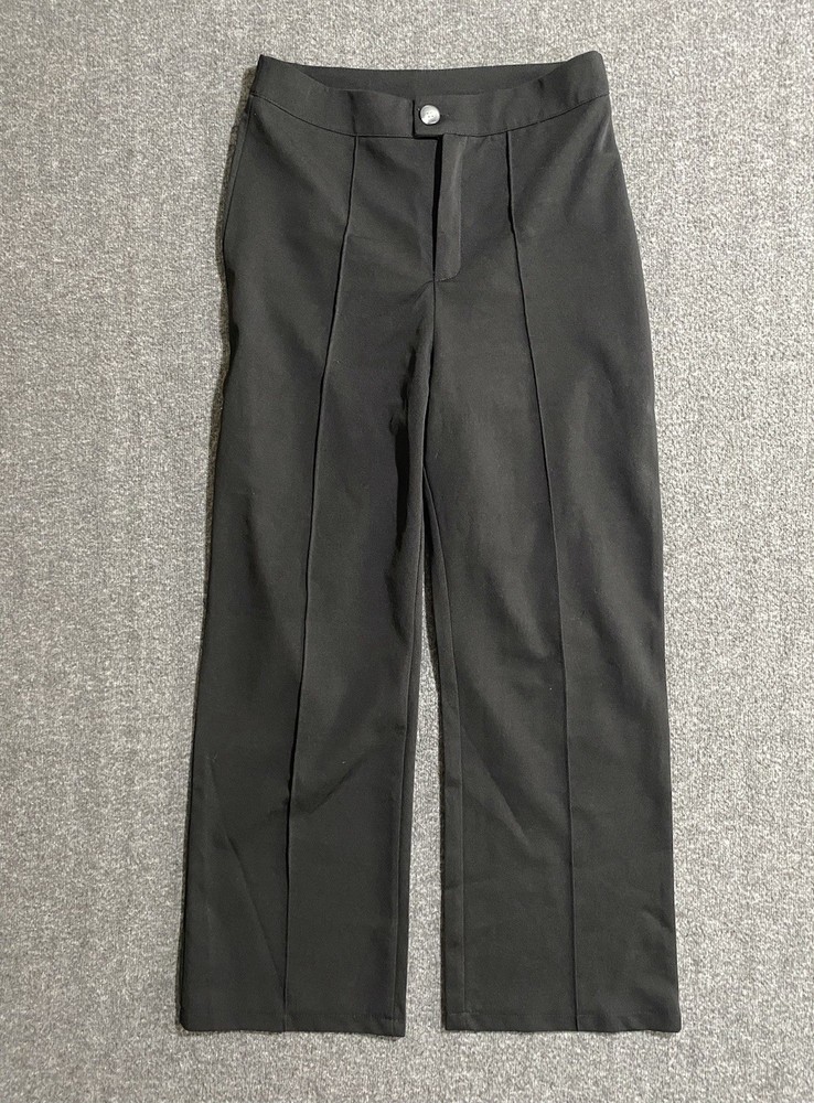 Womens Pants Black Dress Pant High Rise 100% Polyester Size M