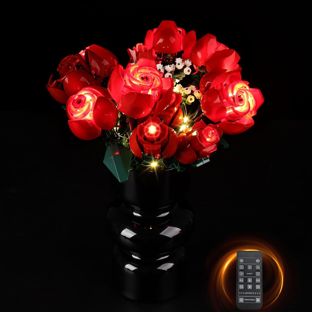 LED Light Kit for LEGO Rose Bouquet 10328 Flower Building Set