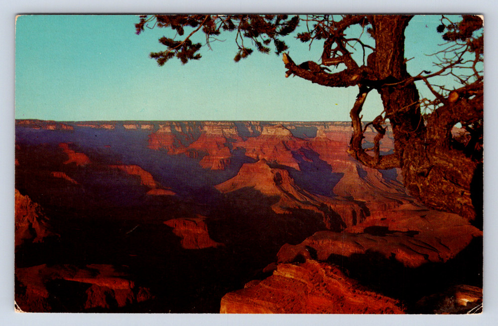 Vintage Postcard Grand Canyon National Park Arizona Hopi Point Rim Drive