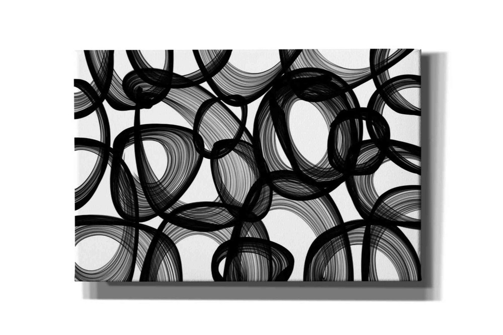 Epic Graffiti 'Abstract Black and White 2015' by Irena Orlov, Canvas Wall Art...-image