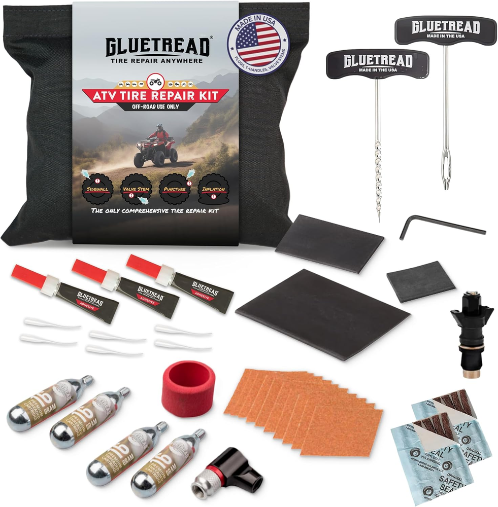 Gluetread ATV Tire Repair Kit with Glue for Off-Road Adventures