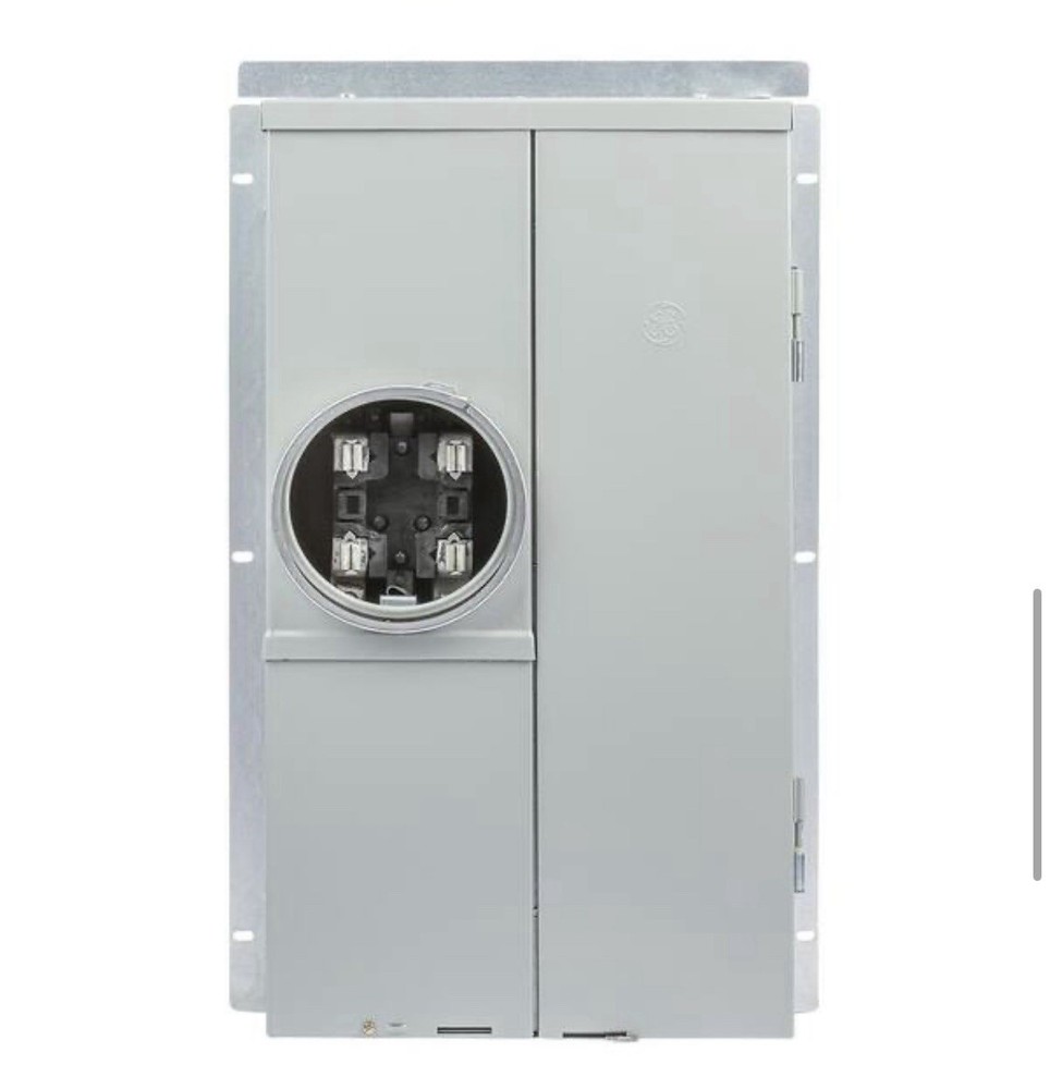 GE 100 AMP  MAIN BREAKER METER Ringed Socket Load Center 3R PANEL COMBINATION
