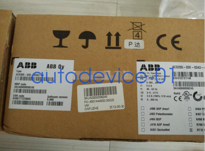 1PC New ABB ACS355-03E-02A4-4  380V 0.75KW  Frequency Converter Brand DHL/FedEx
