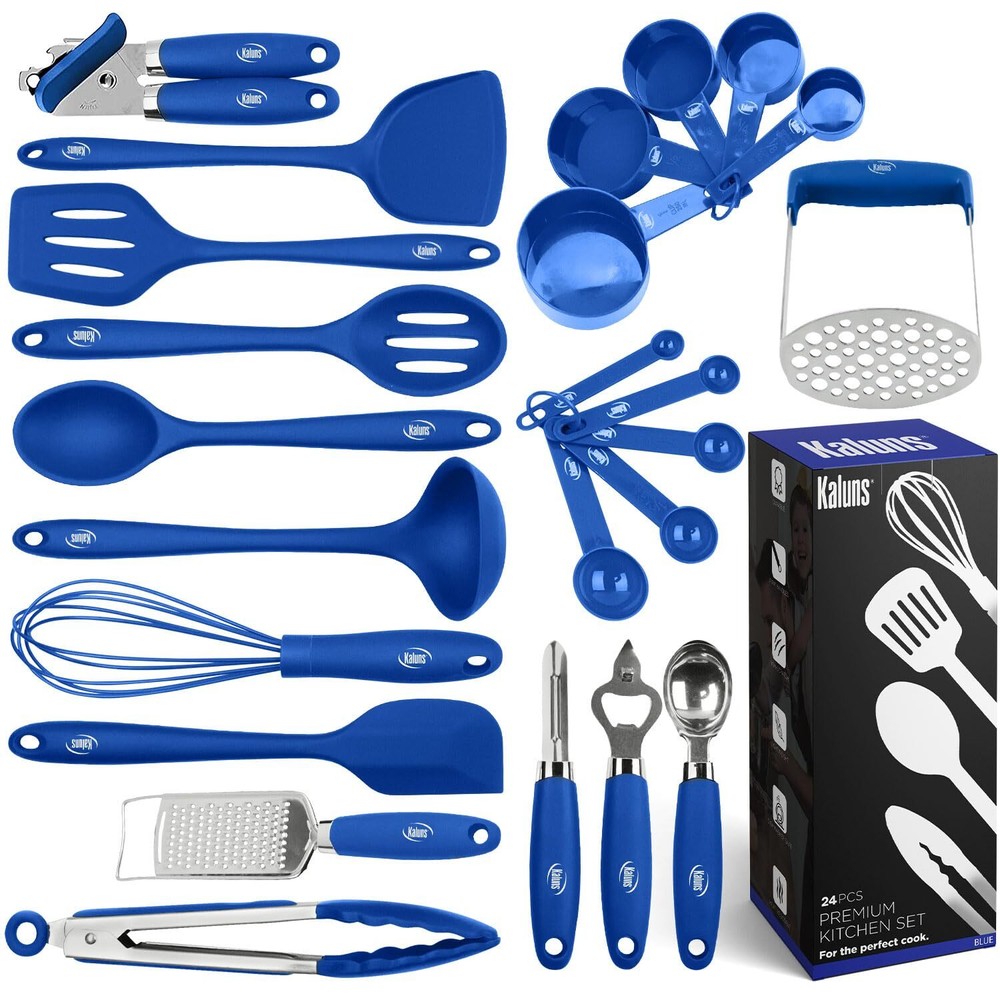 Silicone Kitchen Utensils Set 24 Pcs Silicone Cooking Utensils Set - Can Open...