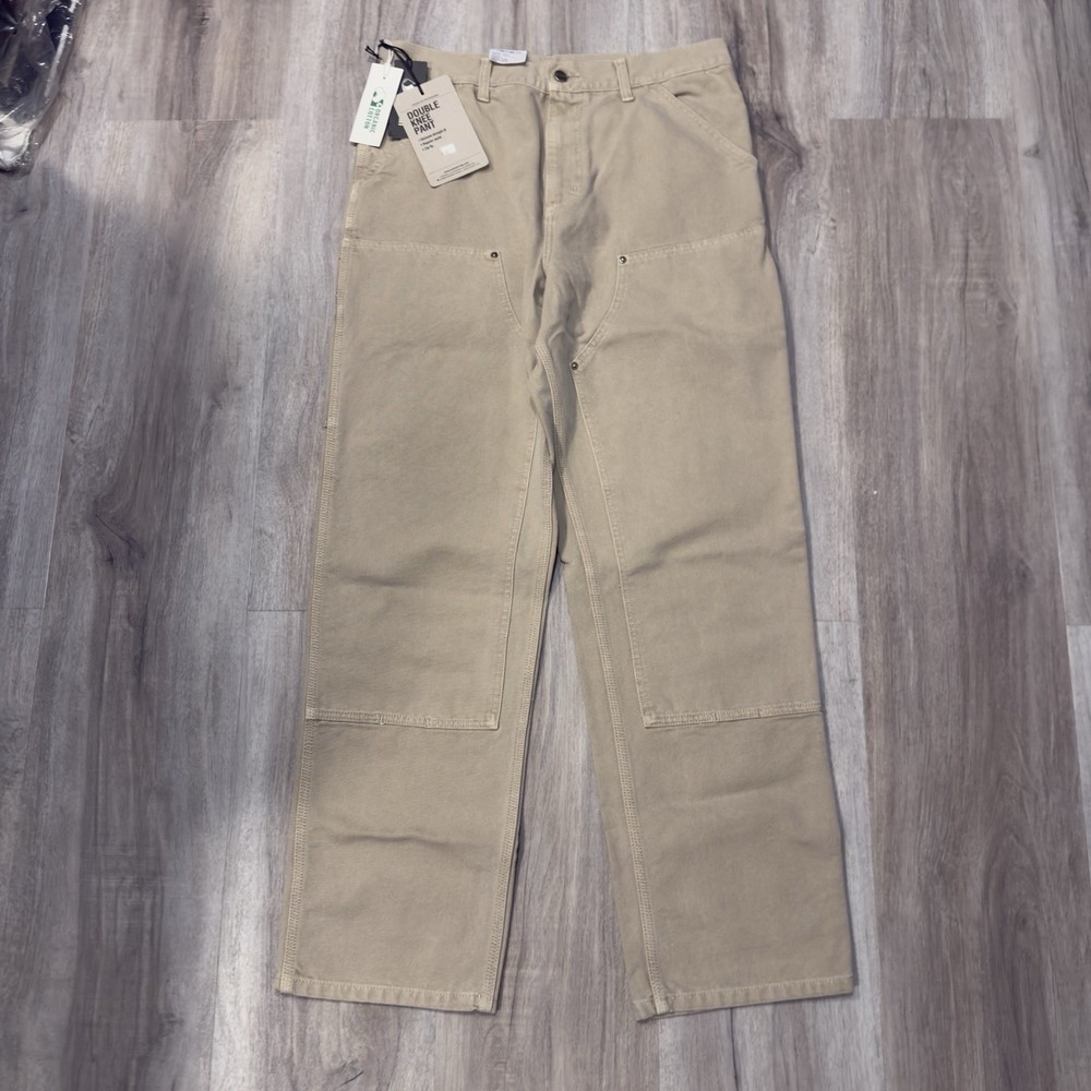 NEW Carhartt Mens 32x32 Double Knee Painter Carpenter Pants USA NWT Beige
