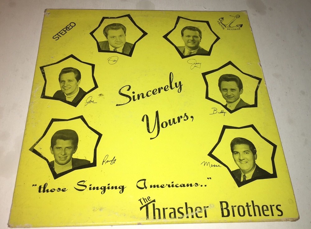 The Thrasher Brothers Sincerely Yours Southern Gospel Music LP 130