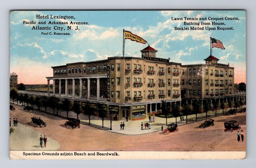 Atlantic City NJ-New Jersey, Hotel Lexington, Advertising, Vintage Postcard