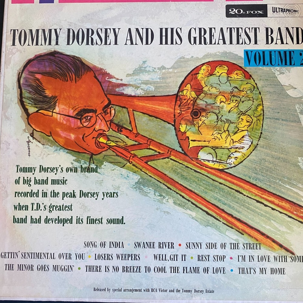 Tommy Dorsey & His Greatest Band – Volume 2 LP 1960 20th Fox Jazz Big Band 33