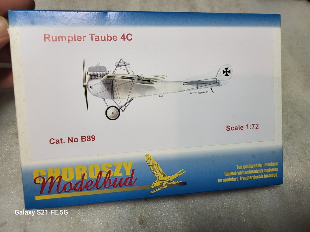 Choroszy Modelbud Rumpler Taube 4C Resin Airplane Model 1/72 #B89