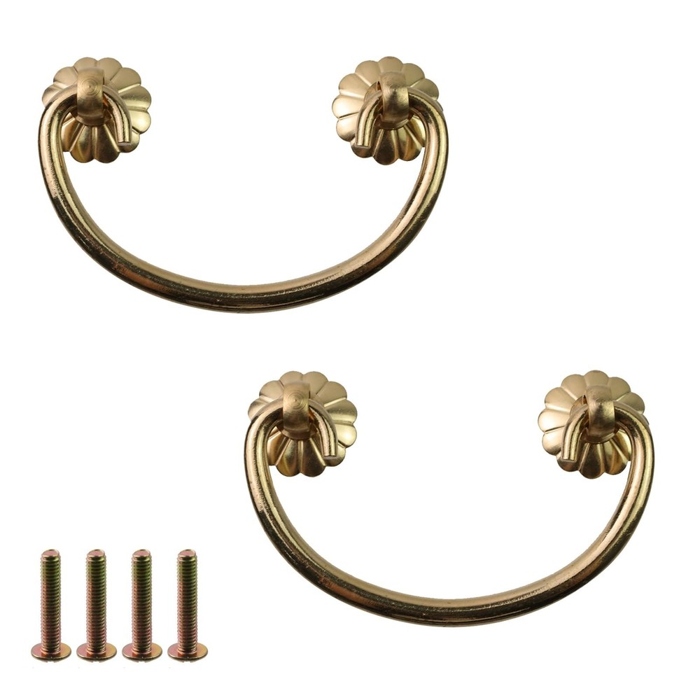 Geesatis 2 Pack Jewelry Box Handles - 2.6 Inch Hole Center Drawer Pulls with ...